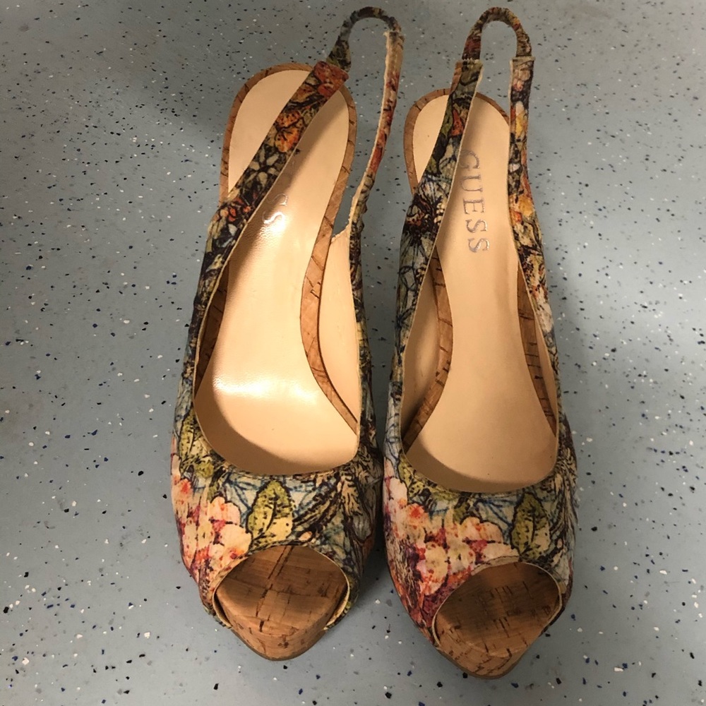 Guess floral heels